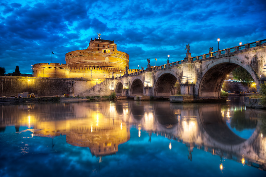 Ponte Sant'Angelo in Rome Italy