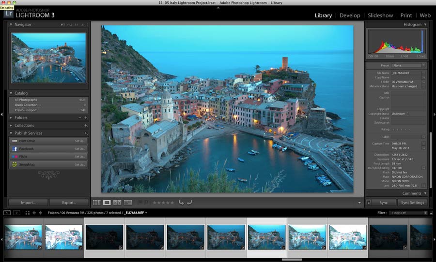 lightroom interface example