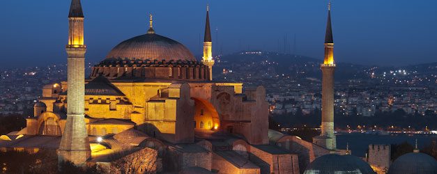 Istanbul And Hagia Sophia At Night