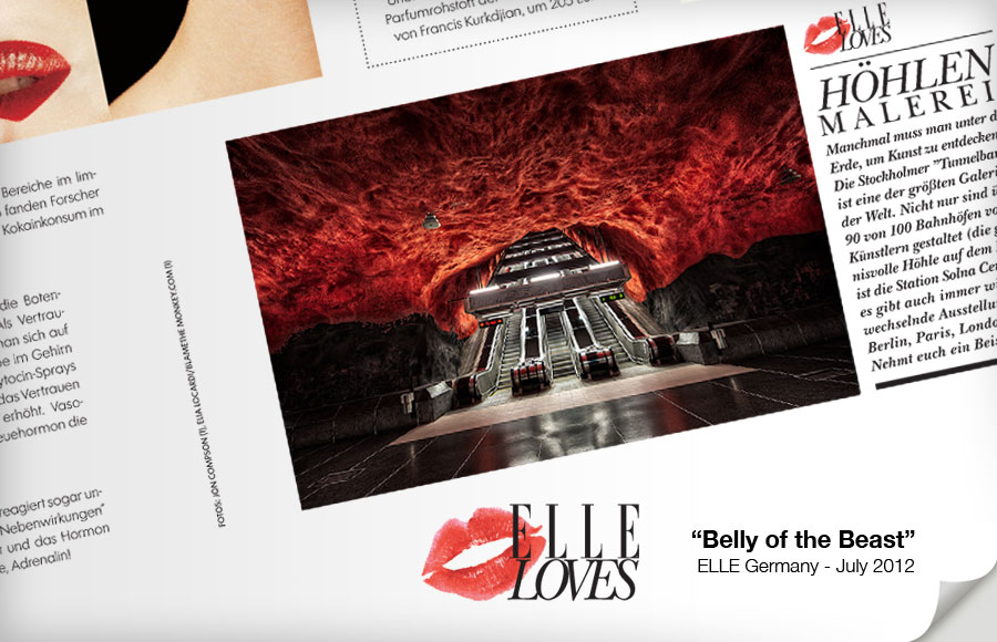 ELLE Magazine Germany - Belly of the Beast - Stockholm Tbana