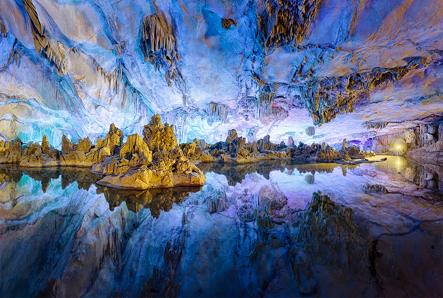Enter the Reed Flute Cave, one of Guilin China’s most interesting and ancient attractions