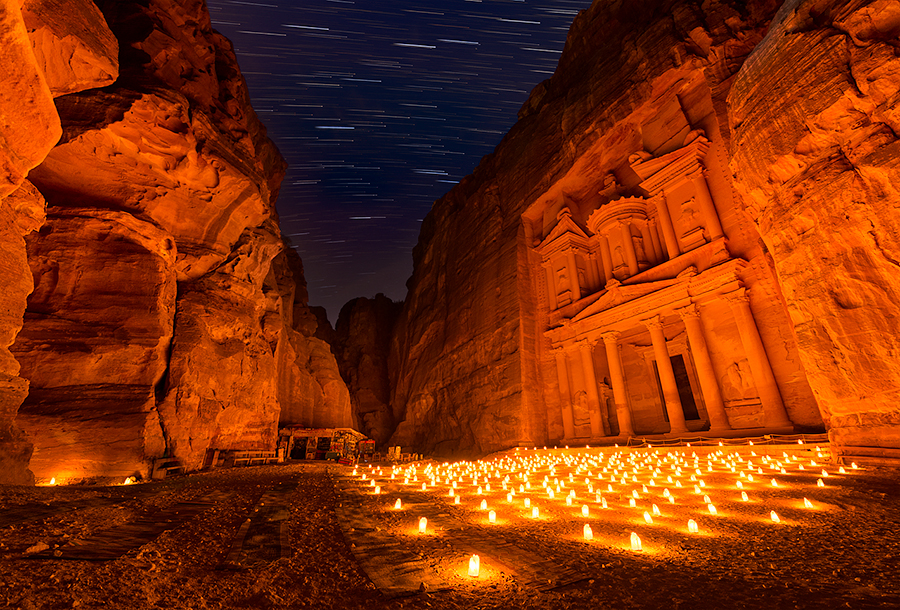 Travel Photography Petra By Night Jordan