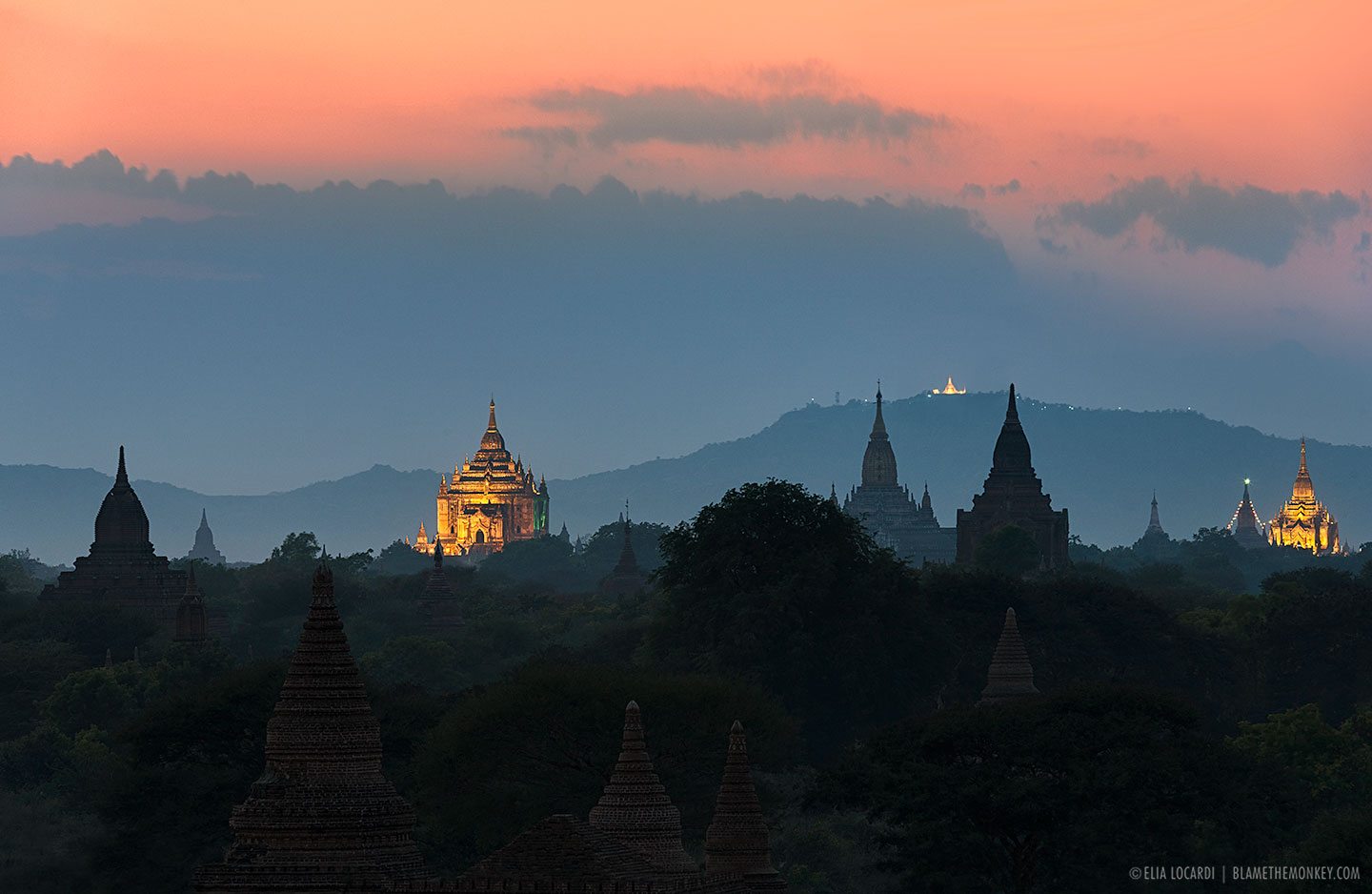 Temple Twilight Bagan Myanmar