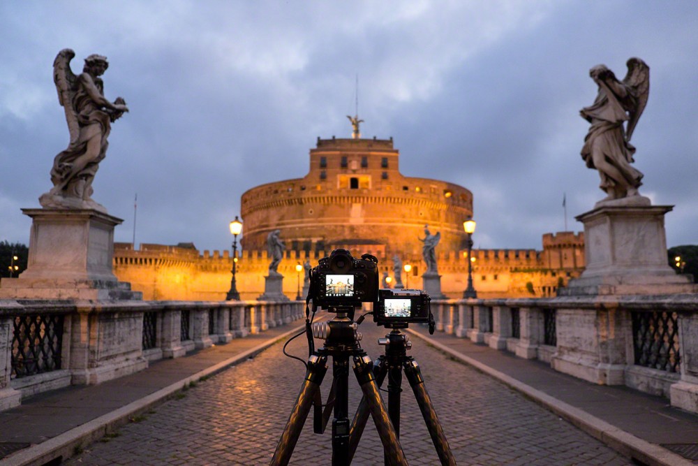 07-Ponte-Sant-Angelo-Two-Tripod-Setup